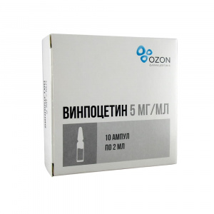 Купить Винпоцетин конц д/р-ра д/инф 5мг/мл 2мл №10