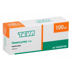 Купить: Нимесулид-Тева 100 мг 20 шт таблетки
