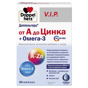 Купить: Doppelherz V.I.P. от А до Цинка + Омега-3 30 шт капсулы