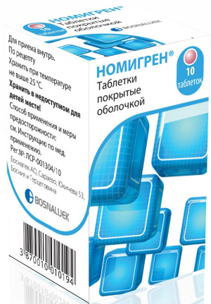 Купить: Номигрен таблетки по №10