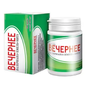 Купить Вечернее Валериана+Хмель+Мята 200 мг 100 шт драже