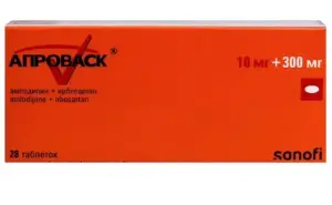 Купить Апроваск 10 мг + 300 мг 28 шт таблетки покрытые пленочной оболочкой