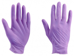 Купить: Перчатки нитриловые фиолетово-голубые SFM размер M нестерильные 