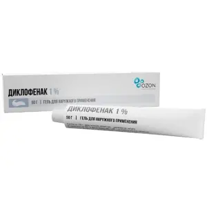 Купить Диклофенак 1 % 50 г гель для наружного применения