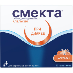 Купить: Смекта 3 г 20 шт порошок для приготовления суспензии для приема внутрь апельсин