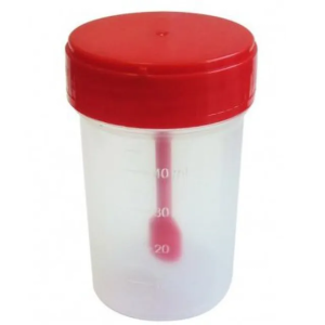 Купить: Контейнер 60 мл для сбора биоматериалов стерильный с лопаткой