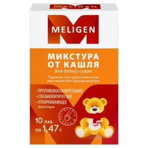Купить Микстура от кашля сухая 1,47 г 10 шт порошок для приготовления раствора для приема внутрь для детей