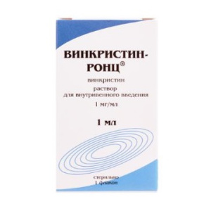 Купить: Винкристин-Ронц раствор для внутривенного введения 1мг/мл флакон 1мл