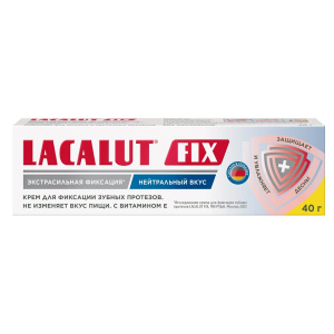 Купить: Lacalut Fix 40 г крем для фиксации зубных протезов нейтральный вкус