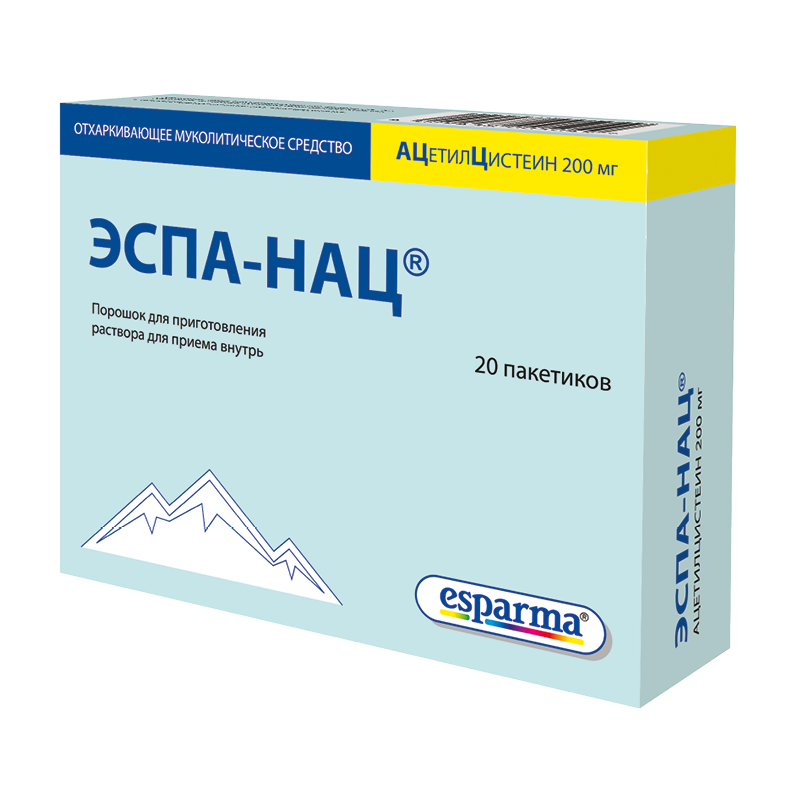 Купить Эспа-Нац 200 мг 3 г 20 шт порошок для приготовления раствора для приема внутрь пакеты