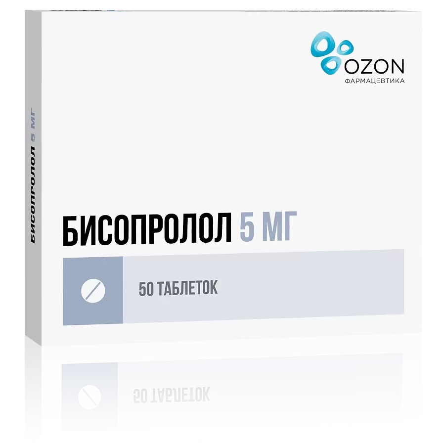 Бисопролол таблетки ппо 5мг №50 (Озон) ⭐ Купить в интернет-аптеке |  Артикул: 50731 | Производитель: Озон - Ваша Аптека №1 | Москва и Московская  область