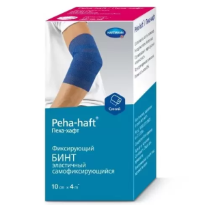 Купить: Peha-Haft 4 м х 10 см бинт эластичный когезивный без латекса синий