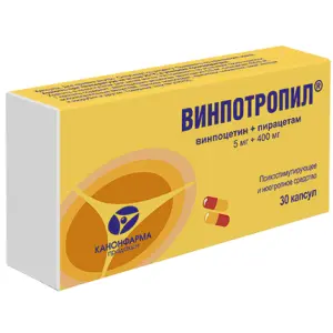 Купить Винпотропил 5 мг + 400 мг 30 шт капсулы