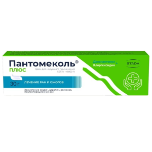 Купить: Пантомеколь Плюс 5,25%+0,802% 30 г крем для наружного применения