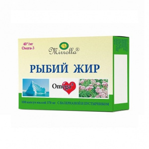 Купить: Mirrolla Рыбий Жир с экстрактом валерианы и пустырника 100 шт капсулы