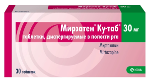 Купить: Мирзатен Ку-таб 30 мг 30 шт таблетки диспергируемые в полости рта 