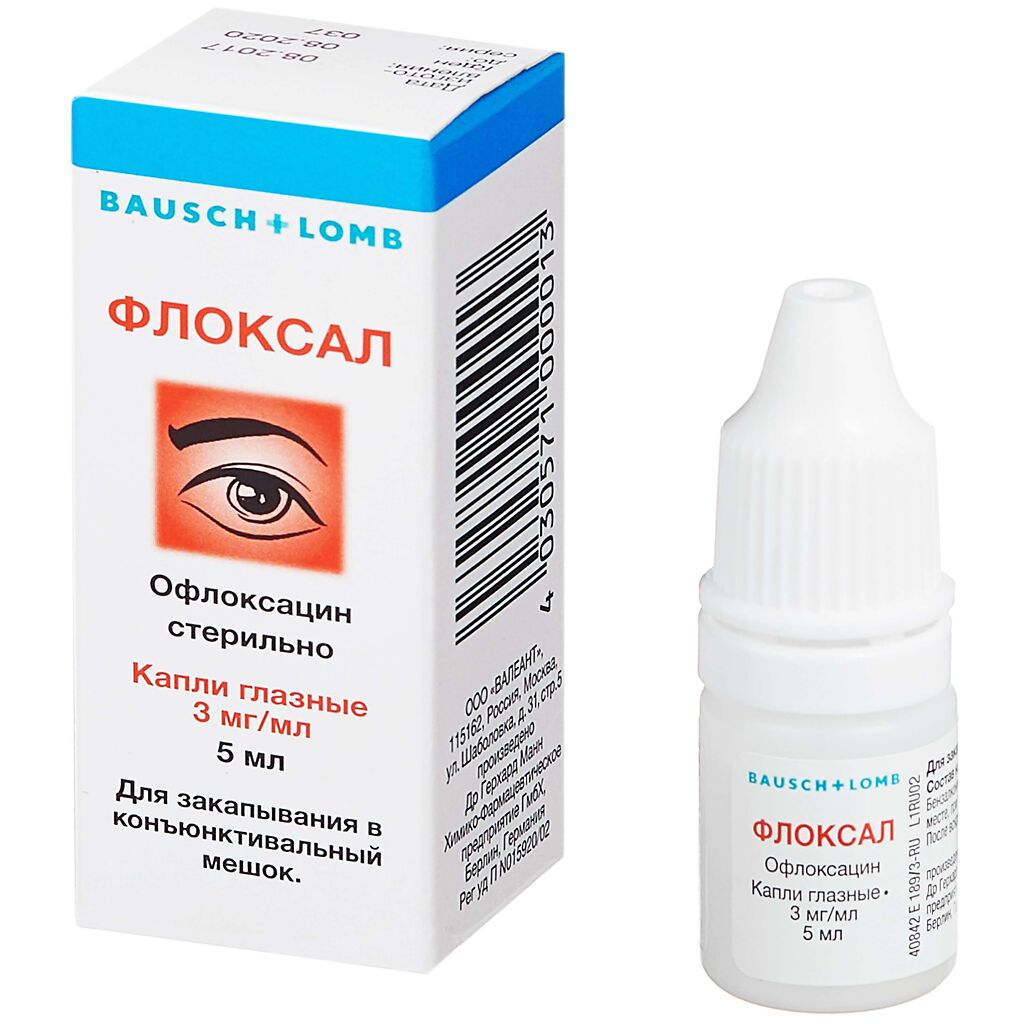 Флоксал капли глазные 0,3% 5мл ⭐ Купить в онлайн-аптеке | Артикул: 21369 |  Производитель: Бауш Хелс - Ваша Аптека №1 | Москва и Московская область
