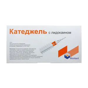Купить Катеджель с Лидокаином 12,5 г 25 шт гель для местного применения шприц