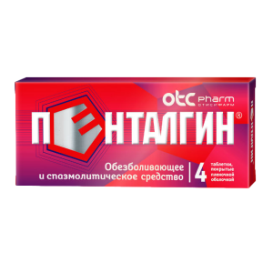 Купить: Пенталгин 4 шт таблетки покрытые пленочной оболочкой