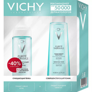 Купить: Vichy Purete Thermale тоник д/лица 200мл совершенствующий +пенка 150мл