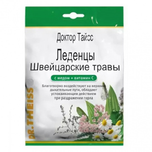 Купить: Доктор Тайсс  леденцы от кашля 50г вит С мед и швейц травы