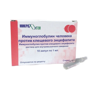 Купить: Иммуноглобулин против Клещевого Энцефалита р-р д/в/м введ амп 1мл №10