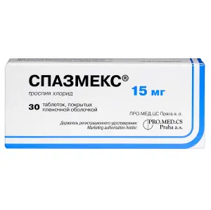 Купить Спазмекс 15 мг 30 шт таблетки покрытые пленочной оболочкой