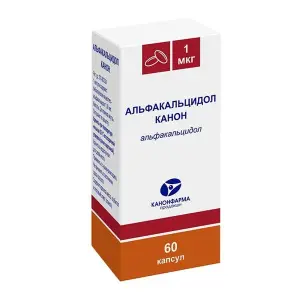 Купить Альфакальцидол Канон 1 мкг 60 шт капсулы