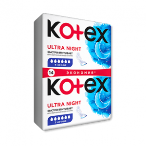 Купить: Kotex Ultra Night прокладки №14 сеточка