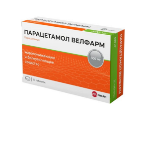 Купить: Парацетамол Велфарм 500 мг 20 шт таблетки