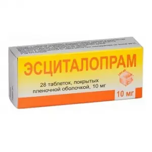 Купить Эсциталопрам 10 мг 28 шт таблетки покрытые пленочной оболочкой