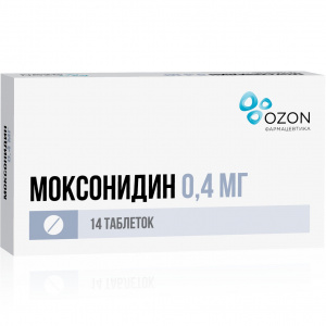 Купить Моксонидин 400 мкг 14 шт таблетки покрытые пленочной оболочкой