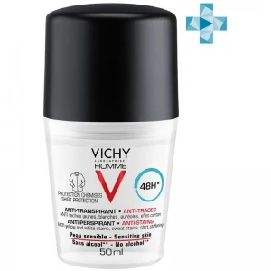Купить Vichy Homme 50 мл дезодорант-антиперспирант против пятен 48 часов
