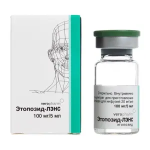 Купить Этопозид-Лэнс 20 мг/мл 5 мл 1 шт концентрат для приготовления раствора для инфузий