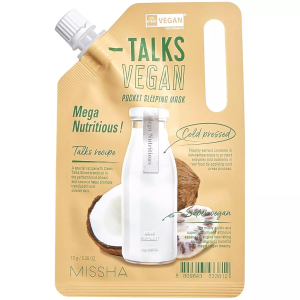Купить: Missha Talks Vegan Squeeze Mega Nutritions 10 г маска для лица энерджайзер с экстрактом нони и кокоса