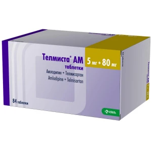 Купить Телмиста АМ 5 мг + 80 мг 84 шт таблетки