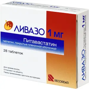 Купить Ливазо 1 мг 28 шт таблетки покрытые пленочной оболочкой