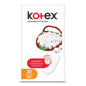 Купить: Kotex Natural Normal 20 шт прокладки ежедневные