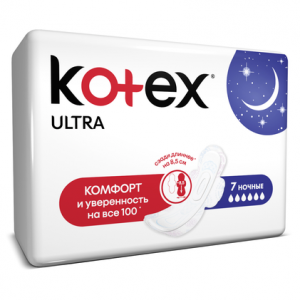 Купить Kotex Ultra Night прокладки гигиенические сетчатые №7