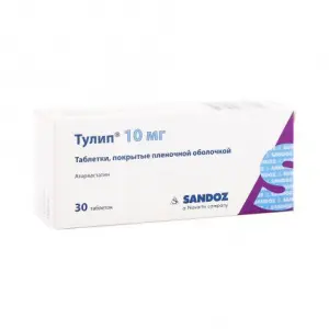 Купить Тулип 10 мг 30 шт таблетки покрытые пленочной оболочкой