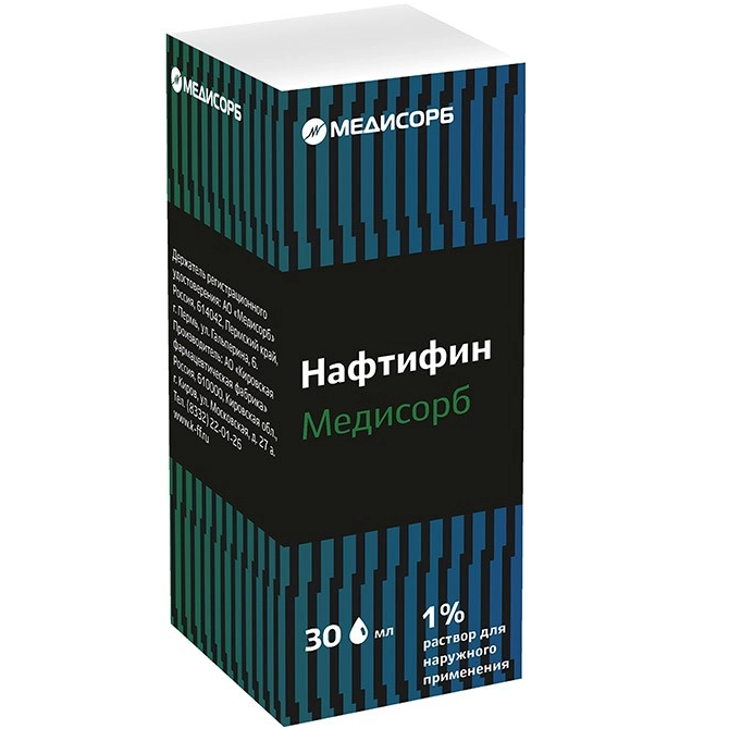 Купить Нафтифин Медисорб 1 % 30 мл раствор для наружного применения