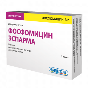 Купить: Фосфомицин порошок для приготовления раствора для приема внутрь 3г №1 эспарма