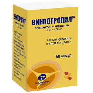Купить Винпотропил 5 мг + 400 мг 60 шт капсулы