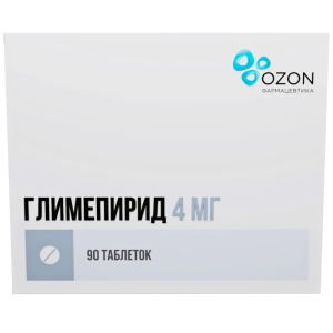 Купить: Глимепирид 4 мг 90 шт таблетки