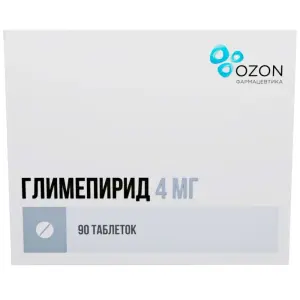 Купить Глимепирид 4 мг 90 шт таблетки