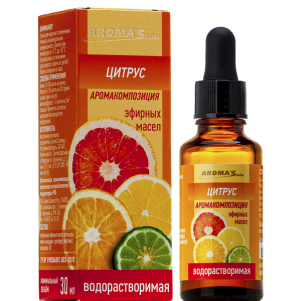 Купить: AromaS Цитрус 30 мл аромакомпозиция эфирных масел водорастворимая