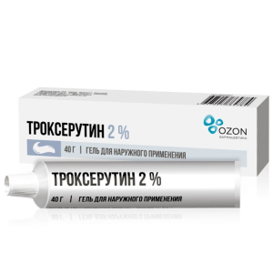 Купить: Троксерутин 2 % 40 г гель для наружного применения