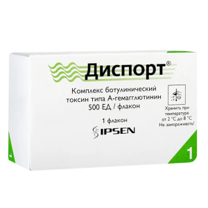 Купить: Диспорт лиофил д/р-ра д/в/м и п/к введ 500ЕД фл 3мл №1