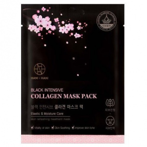 Купить: HANI x HANI маска д/лица 25мл увл ткан с коллагеном и гиал к-той BLACK INTENSIVE COLLAGEN MASK PACK