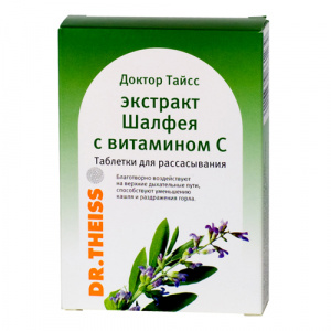 Купить: Доктор Тайсс шалфей и витамин С 60 г таблетки для рассасывания